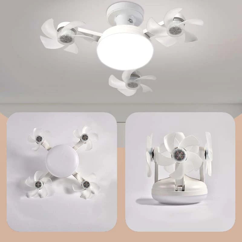 🌀Dailyardtool® New E27 Socket Ceiling Fan Light – 2‐in‐1 Silent LED Fan with Remote Control