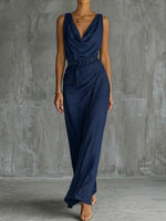 Chic And Sophisticated Cowl-neck Dress