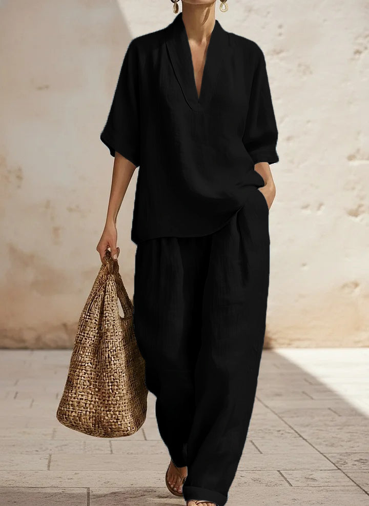 New Arrivals?? Women's Casual Cozy Minimalist Linen Two-piece Set