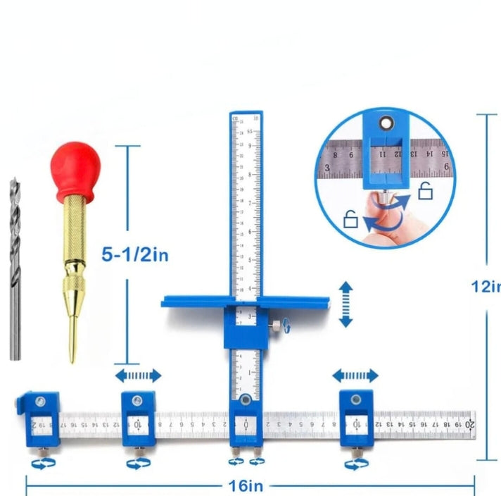 Dailyardtool® Woodworking Punch Locator Drill Guide