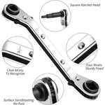 Dailyard™4-in-1 HVAC Ratchet Service Wrench Set with S2 Hex Bit Adapters