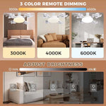 🌀Dailyardtool® New E27 Socket Ceiling Fan Light – 2‐in‐1 Silent LED Fan with Remote Control