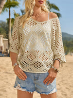 ? Handmade Crochet V©\Neck Boho Top | Apricot Summer Essential