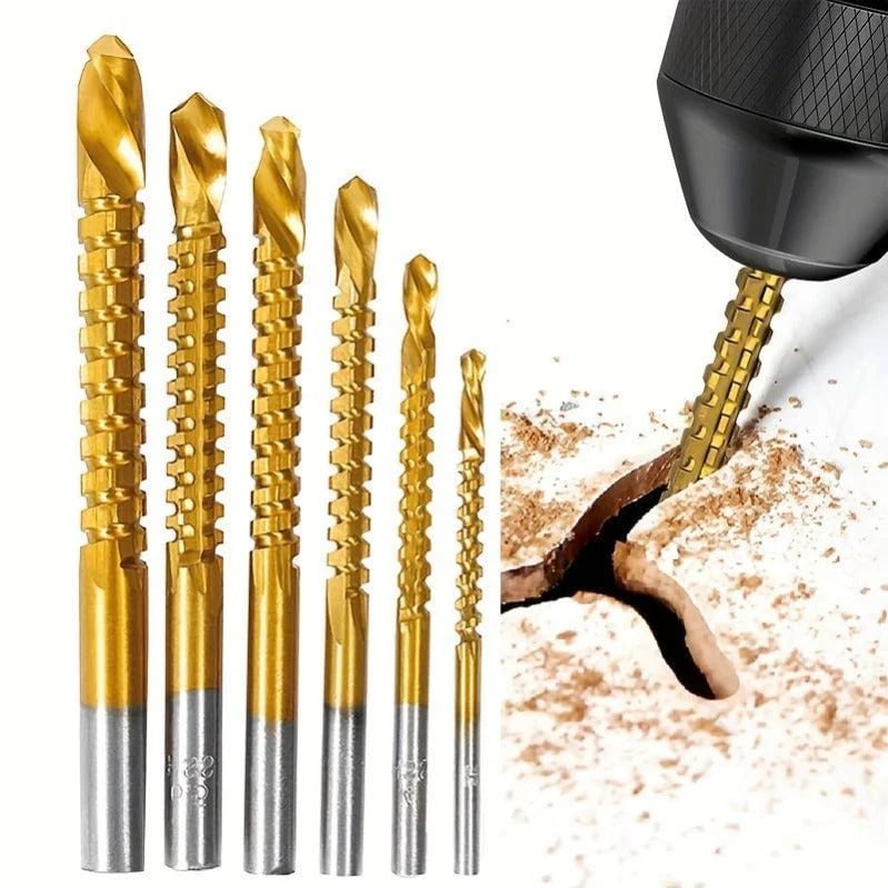 Dailyardtool®Titanium-Coated Drill Bit Set