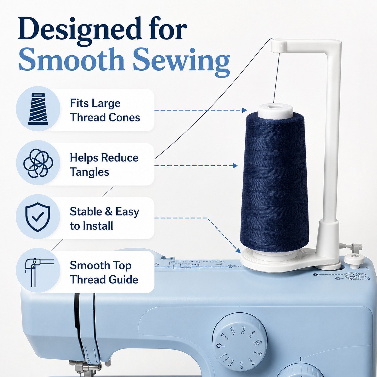 Dailyardtool®🧵Large Capacity Thread Spool Stand🪡(Compatible With Most Sewing Machines In US Markets)