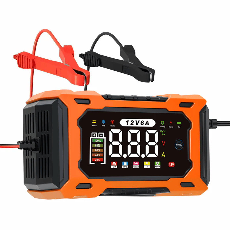 ⚡ Dailyardtool® 12V 6A Smart Car Battery Charger with Pulse Repair – Fast, Safe & Extend Battery Life 🚗🔋✨
