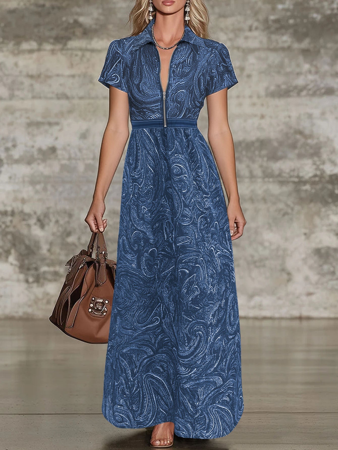 ?? Timeless Paisley Print Maxi Dress: Effortless Elegance for Every Occasion