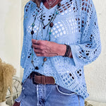 ? Handmade Crochet V©\Neck Boho Top | Apricot Summer Essential