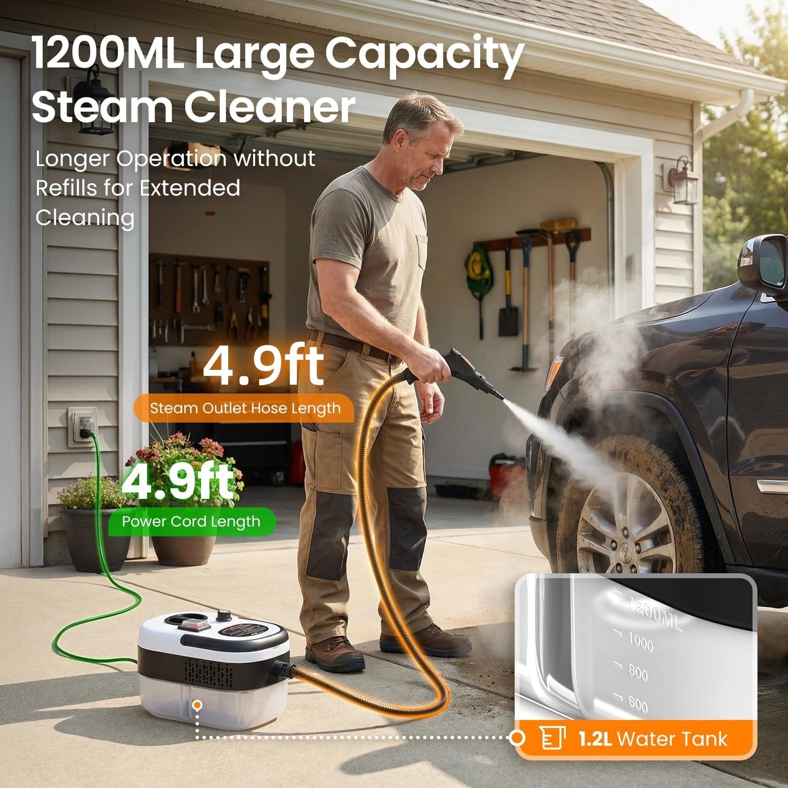 Dailyard™2500W Handheld Steam Cleaner for Home
