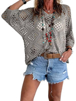 ? Handmade Crochet V©\Neck Boho Top | Apricot Summer Essential