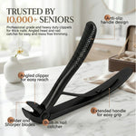Nail Clipper for Seniors, Wide Jaw Long Handle Clipper for Thick Nails