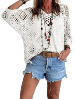 ? Handmade Crochet V©\Neck Boho Top | Apricot Summer Essential