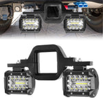 Dailyardtool® 4 Inch LED Pods with Tow Hitch Mounting Brackets
