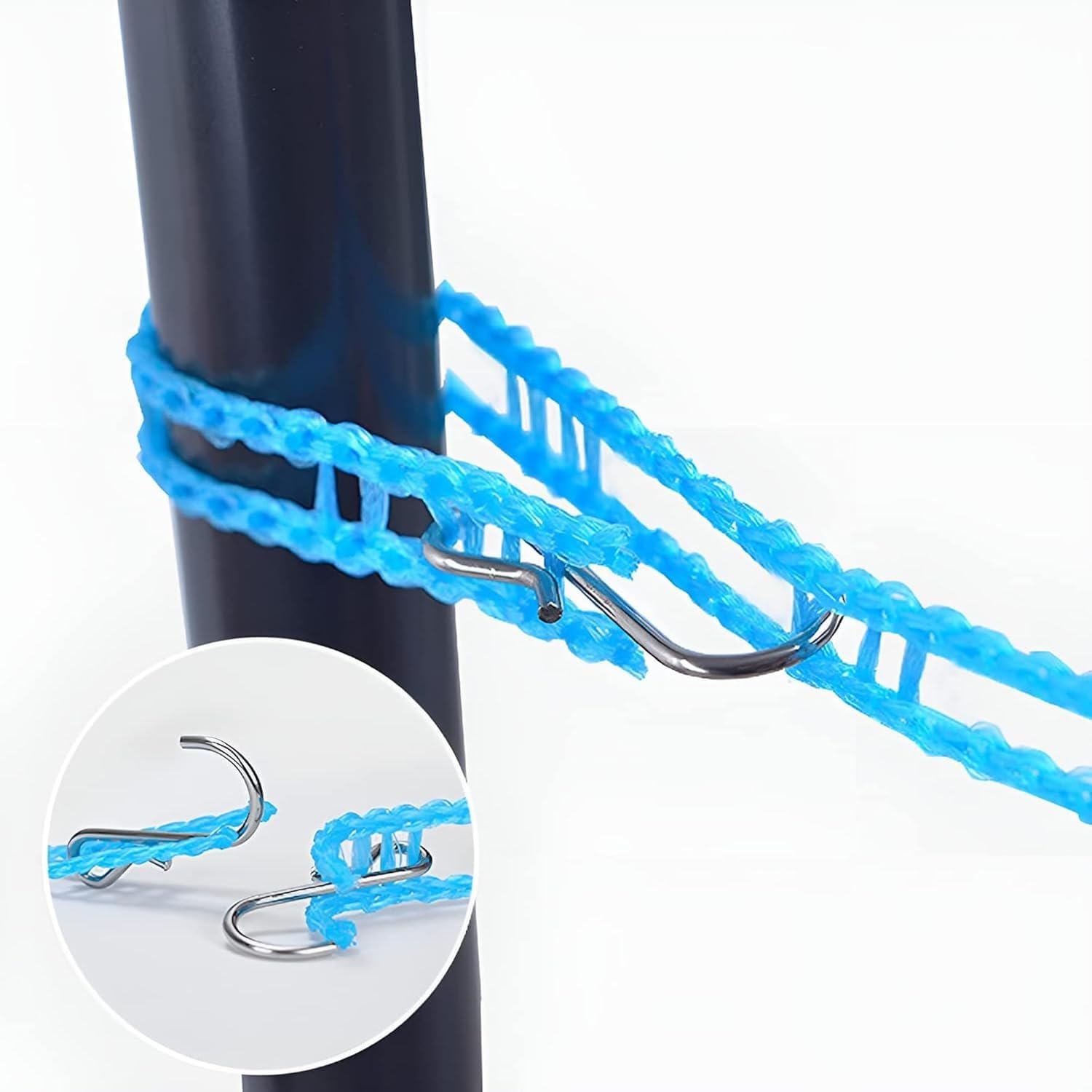 Dailyardtool® 5M Windproof Portable Clothesline with Hooks