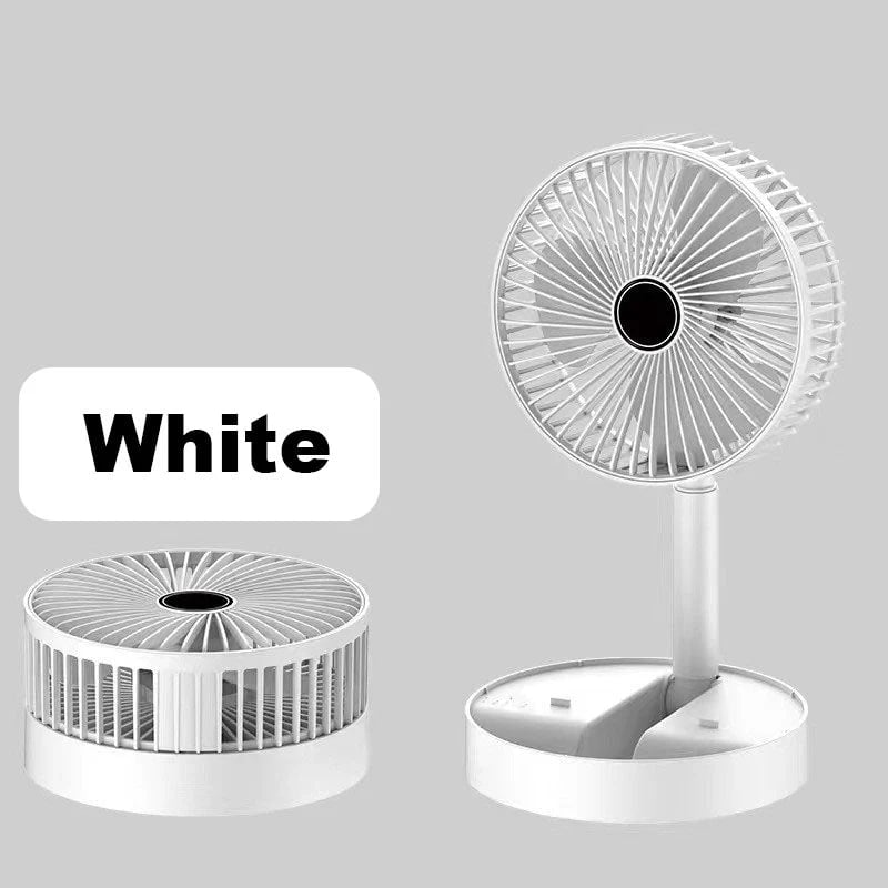 Dailyard™Telescopic Folding USB Charging Fan – Adjustable height, quiet operation & portable – perfect for desk, travel or outdoor use