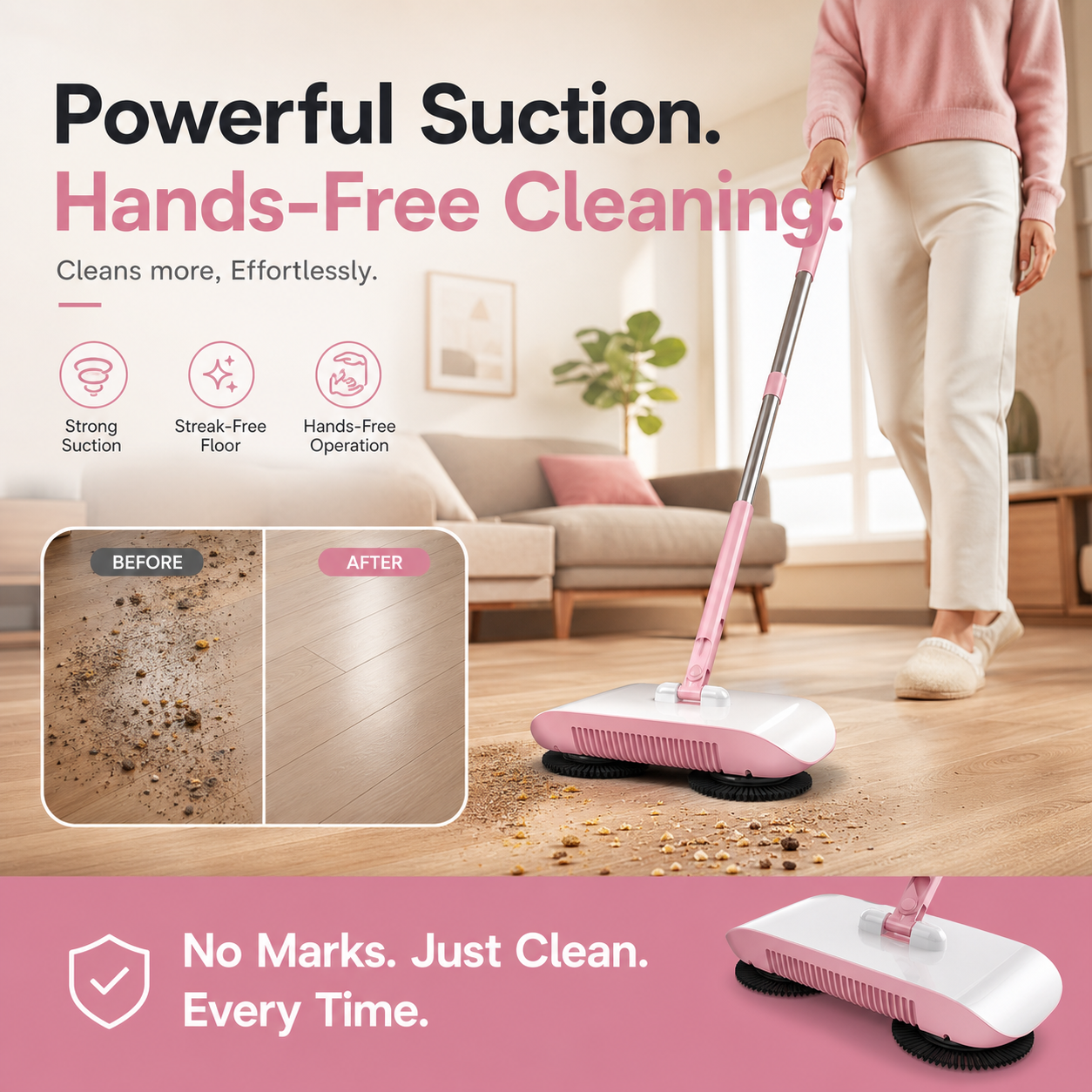 Dailyardtool®Smart Robot Vacuum Cleaner with Mop & Broom