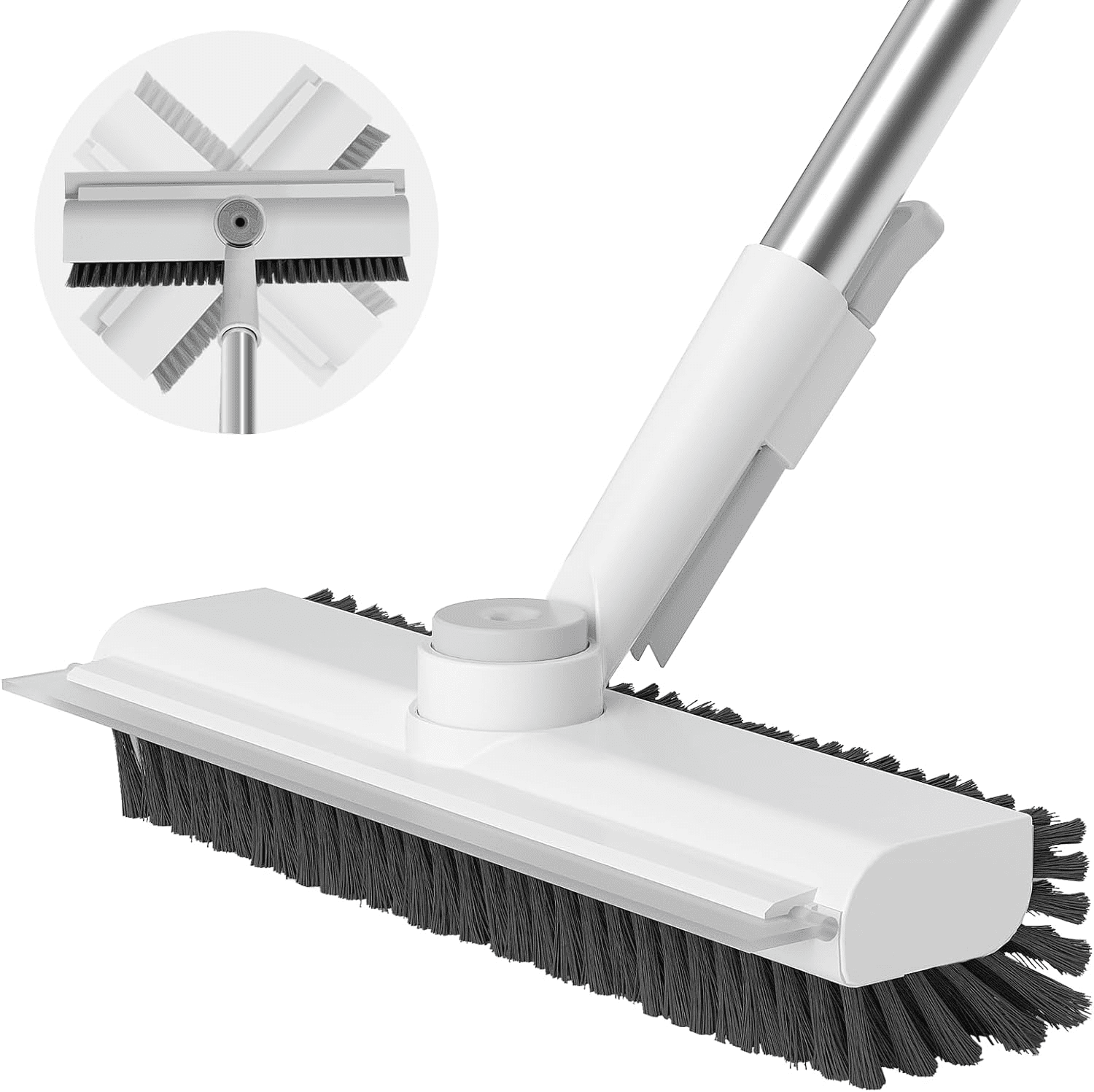 Dailyard™3-in-1 Adjustable Floor Scrub Brush – 360° Rotating Cleaning Tool