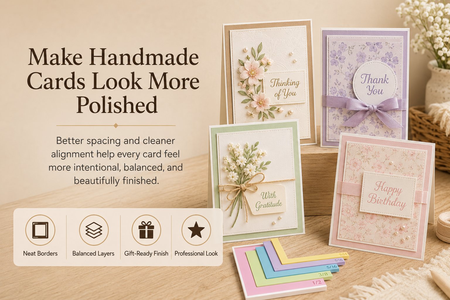 Dailyardtool® Card Making Alignment Guides Set | Create Perfectly Aligned Handmade Cards Without Guesswork or Crooked Corners ✨