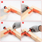 🔧Dailyardtool® 90 Degree Corner Clamp & Positioning Square Set - (3" 4")inch x 8 Right Angle Clamp with 8 Clamp ABS Plastic L-Shaped Tool