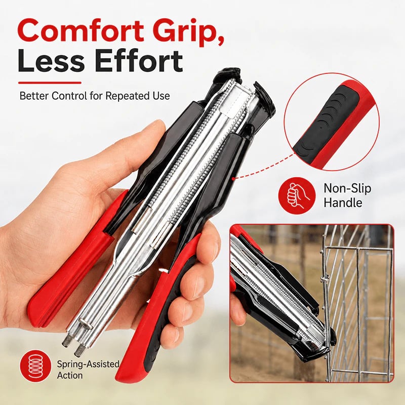 Dailyard™Auto-Feed Hog Ring Pliers Kit –Heavy Duty Fence & Cage Fastening Tool