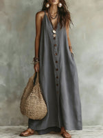 ?? Boho Linen Maxi Dress: Effortless Summer Style