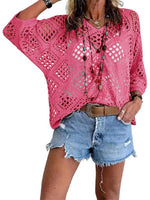 ? Handmade Crochet V©\Neck Boho Top | Apricot Summer Essential