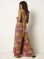 ?? Boho Patchwork Floral Wide-Leg Jumpsuit (XL-5XL)