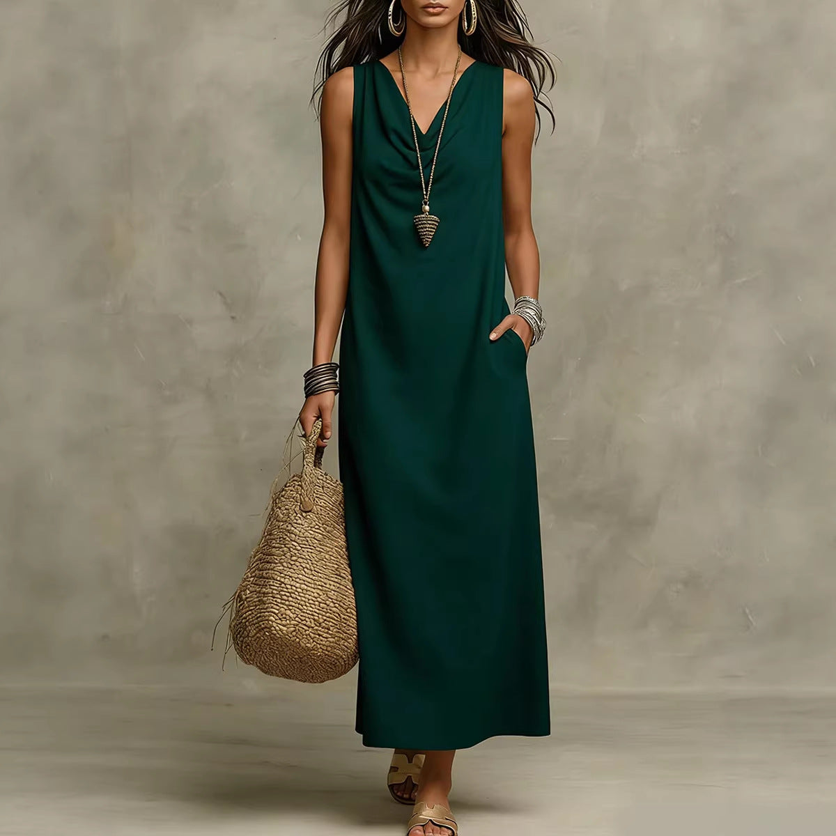 ?? Sleeveless Linen Maxi Dress: Effortless Boho-Chic for Every Occasion