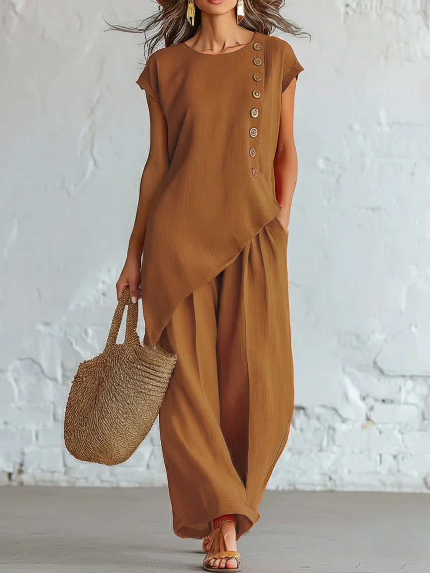 Effortless Linen-Blend 2-Piece Set | Relaxed Fit, S-5XL