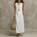 ?? Sleeveless Linen Maxi Dress: Effortless Boho-Chic for Every Occasion