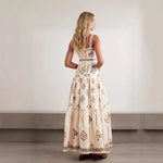 Vintage Floral Tiered Maxi Dress | Square Neck Cami Sundress
