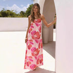 ??Women's Floral Print Sleeveless Maxi Dress