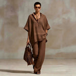 Oversized Relaxed Two Piece Linen Feel Matching Set