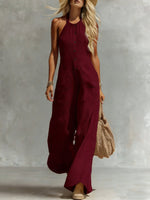 Breezy Halter Wide-Leg Jumpsuit