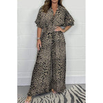 Wild Elegance Leopard Print Wide-Leg Jumpsuit