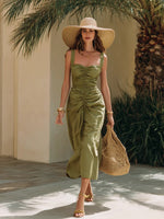 ?? 2026 Summer Must-Have | Ruched Sweetheart Midi Dress