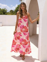 ??Women's Floral Print Sleeveless Maxi Dress