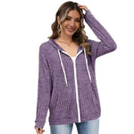 Women'S Long-Sleeved Hooded Tops And Sweatshirts