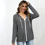 Women'S Long-Sleeved Hooded Tops And Sweatshirts
