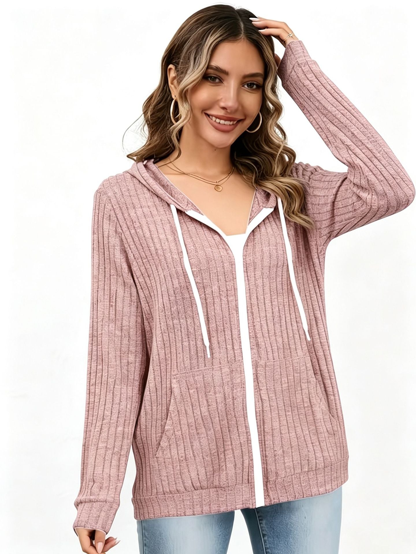 Women'S Long-Sleeved Hooded Tops And Sweatshirts