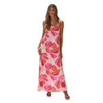 ??Women's Floral Print Sleeveless Maxi Dress