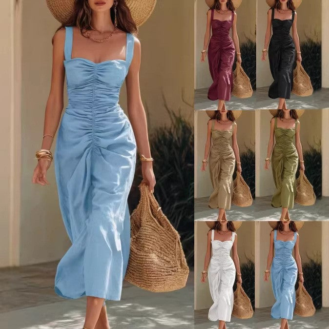 ?? 2026 Summer Must-Have | Ruched Sweetheart Midi Dress