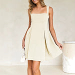 Short Sleeveless Party Dress with Back Bow