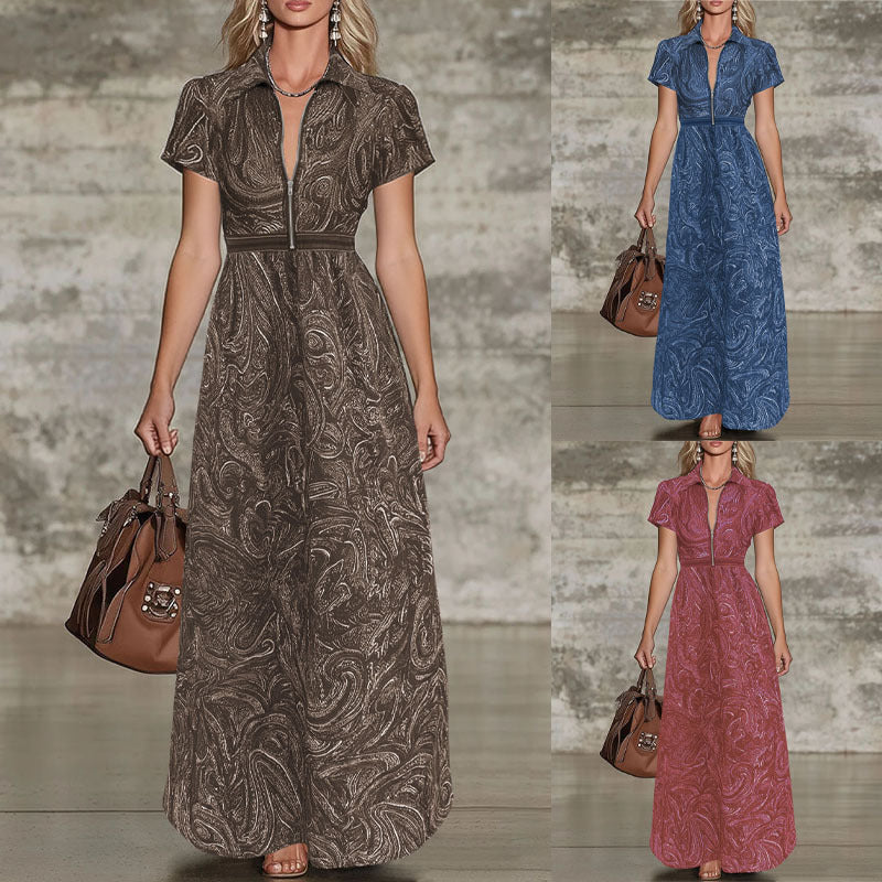 ?? Timeless Paisley Print Maxi Dress: Effortless Elegance for Every Occasion