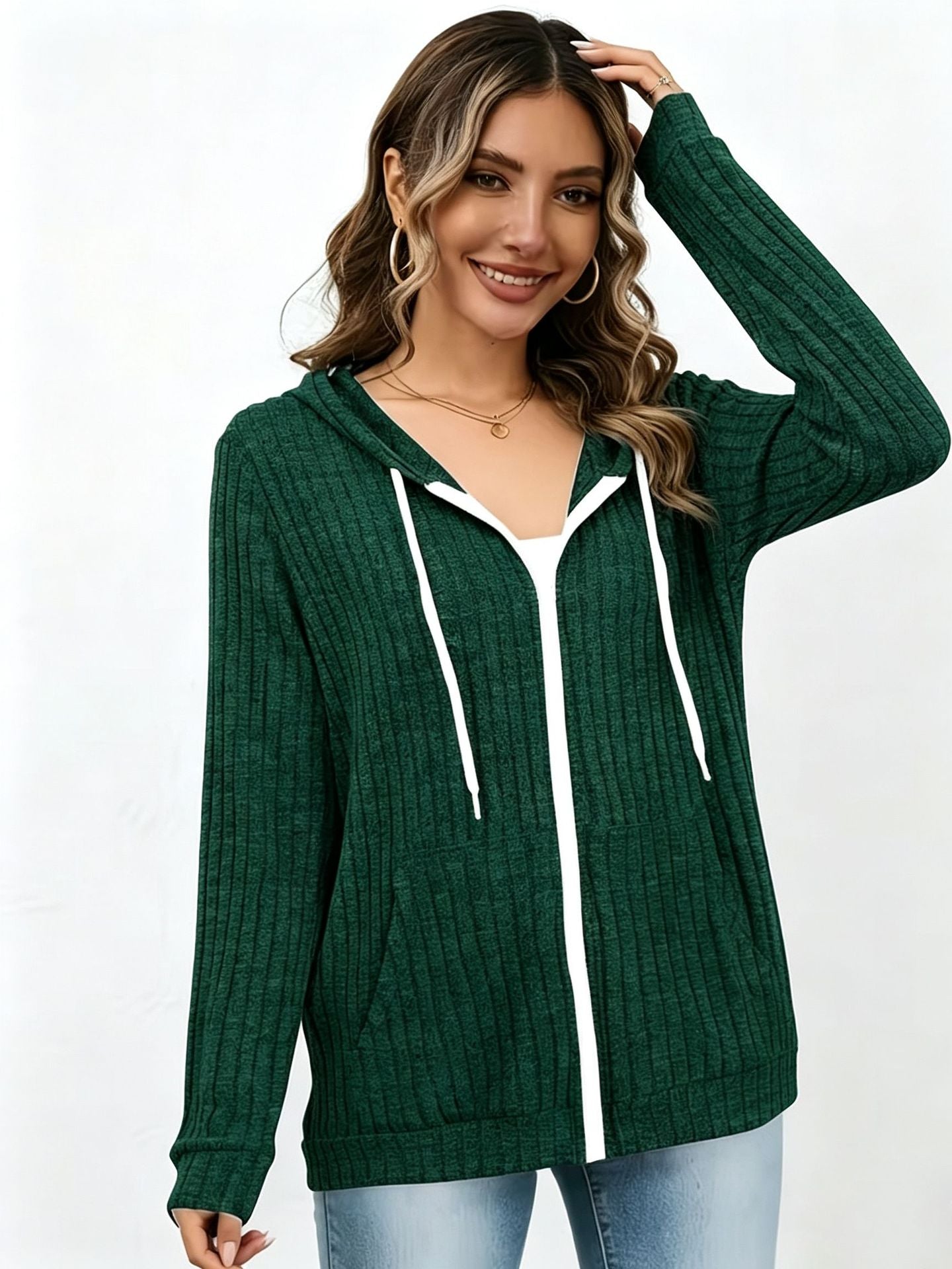 Women'S Long-Sleeved Hooded Tops And Sweatshirts