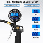 Dailyard™High Precision Digital Tire Inflator Pressure Gauge | 3-in-1 Inflate Deflate Check Tire Tool
