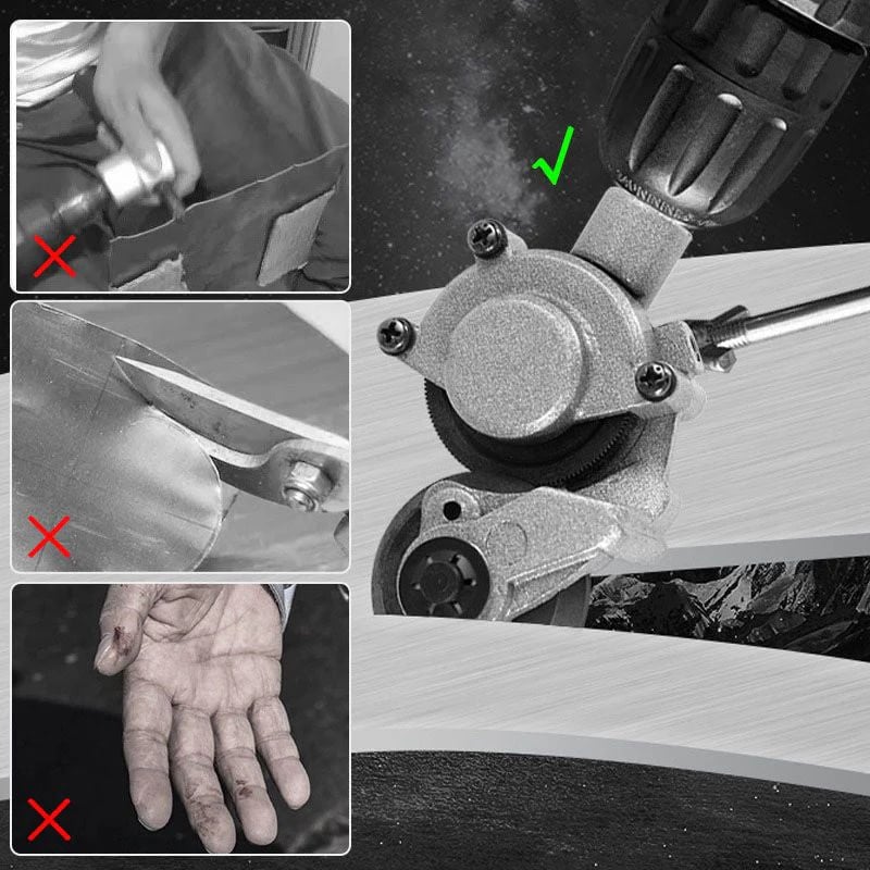 Dailyard™ Electric Drill Sheet Metal Cutter - 3-in-1 Tool for Steel, Aluminum & Copper with Laser-Guided Precision 🔧💥