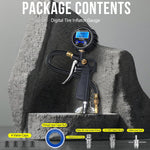 Dailyard™High Precision Digital Tire Inflator Pressure Gauge | 3-in-1 Inflate Deflate Check Tire Tool