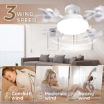 🌀Dailyardtool® New E27 Socket Ceiling Fan Light – 2‐in‐1 Silent LED Fan with Remote Control