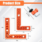🔧Dailyardtool® 90 Degree Corner Clamp & Positioning Square Set - (3" 4")inch x 8 Right Angle Clamp with 8 Clamp ABS Plastic L-Shaped Tool